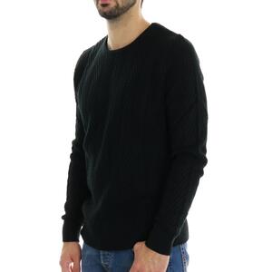 MAGLIA TRECCIA NERO